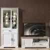 Landhaus Wohnzimmer Möbel beleuchtet - Sinolita (zweiteilig)