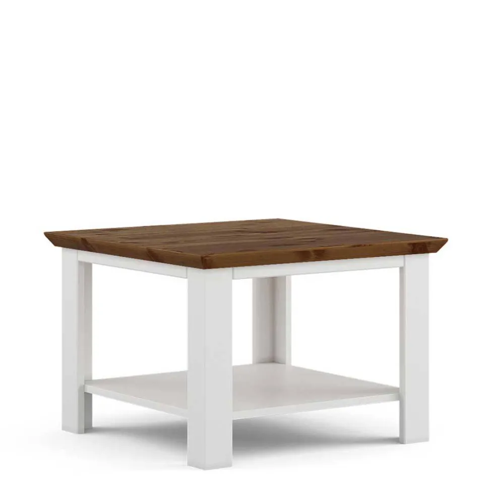 Landhaus Wohnzimmertisch aus Kiefer zweifarbig - Zalya