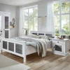 Landhausbett in Weiß & Grau - Urezzas
