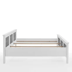 Landhausbett in Weiß & Grau - Urezzas