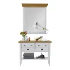 Landhausstil Möbel Set Sibiuta in Weiß (zweiteilig)