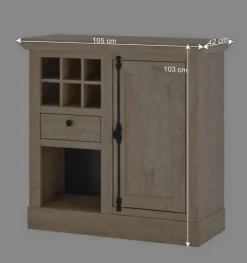 Landhaus-Wohnwand Set - Hengas (vierteilig)