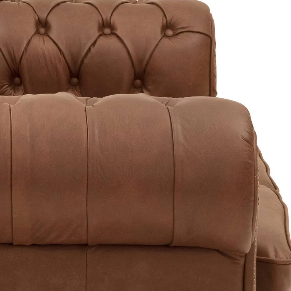 Leder Polstergarnitur Chesterfield - Gonron (dreiteilig)