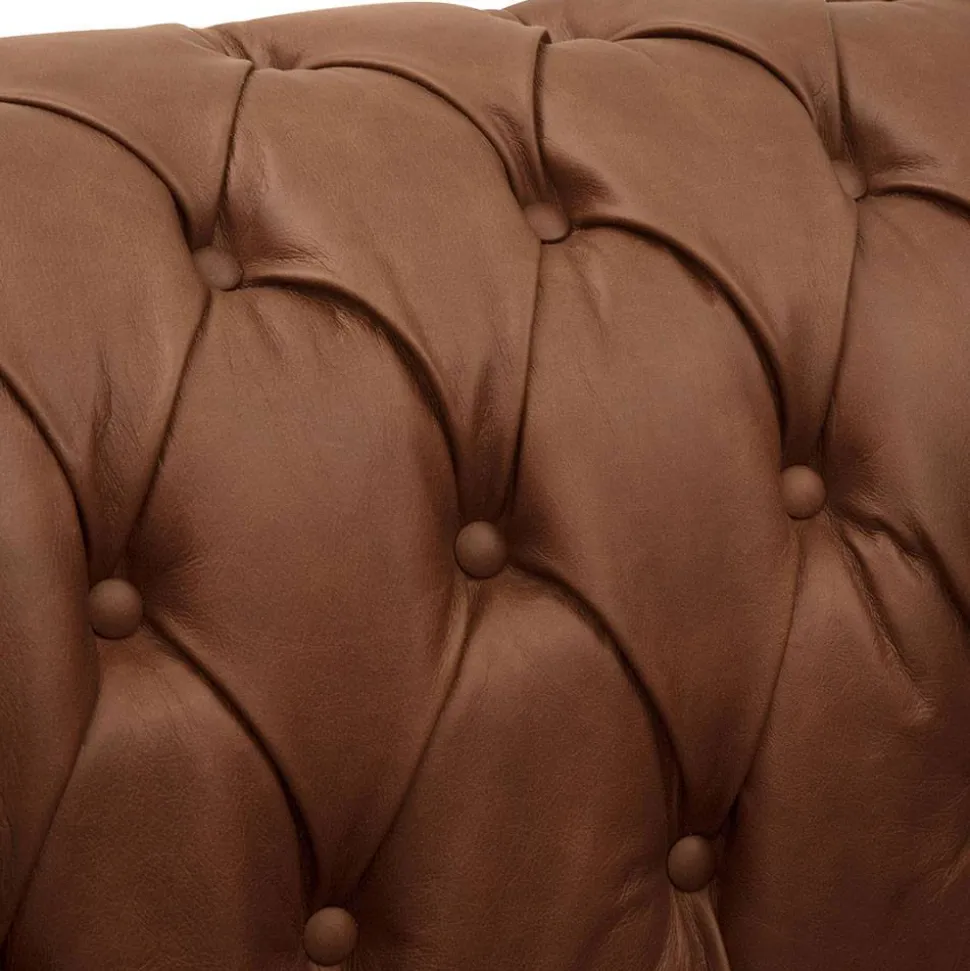 Leder Polstergarnitur Chesterfield - Gonron (dreiteilig)