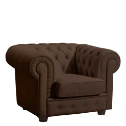 Leder-Polstersessel im Chesterfield Style - Cementa