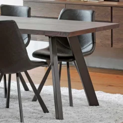Loft Sitzgruppe für 6 Personen Namac mit Tisch in Eiche Rauchfarben (siebenteilig)