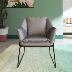 Loft Style Sessel in Grau Samt - Maric