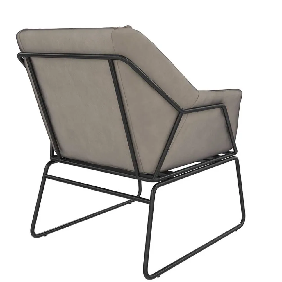 Loft Style Sessel in Grau Samt - Maric