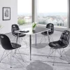 Loft Tischgruppe in Schwarz Weiß Wancora mit Schalenstühlen (fünfteilig)