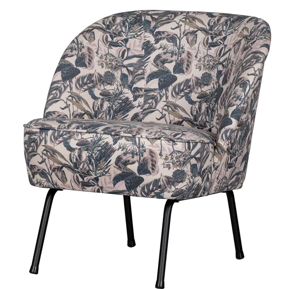 Lounge Sessel aus Samt mit floralem Dessin - Rosco
