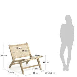 Lounge Stuhl aus Geflecht Rattan - Rimorio