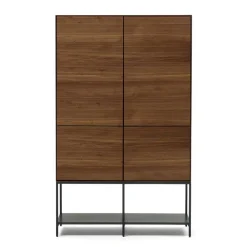 Luftiges Highboard in Nussbaumfarben - Milena