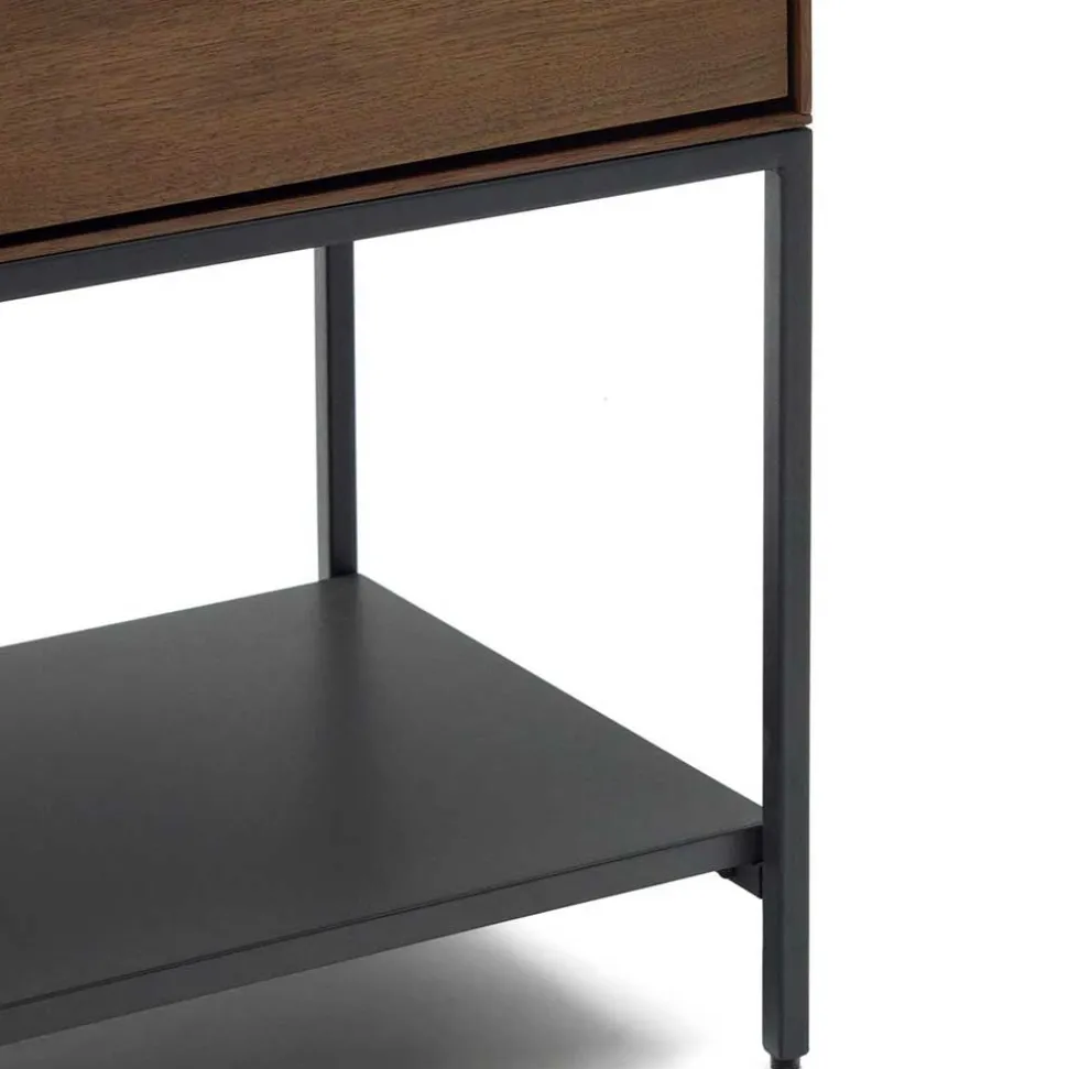 Luftiges Highboard in Nussbaumfarben - Milena