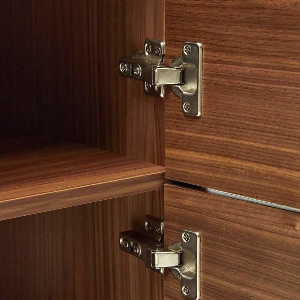 Luftiges Highboard in Nussbaumfarben - Milena