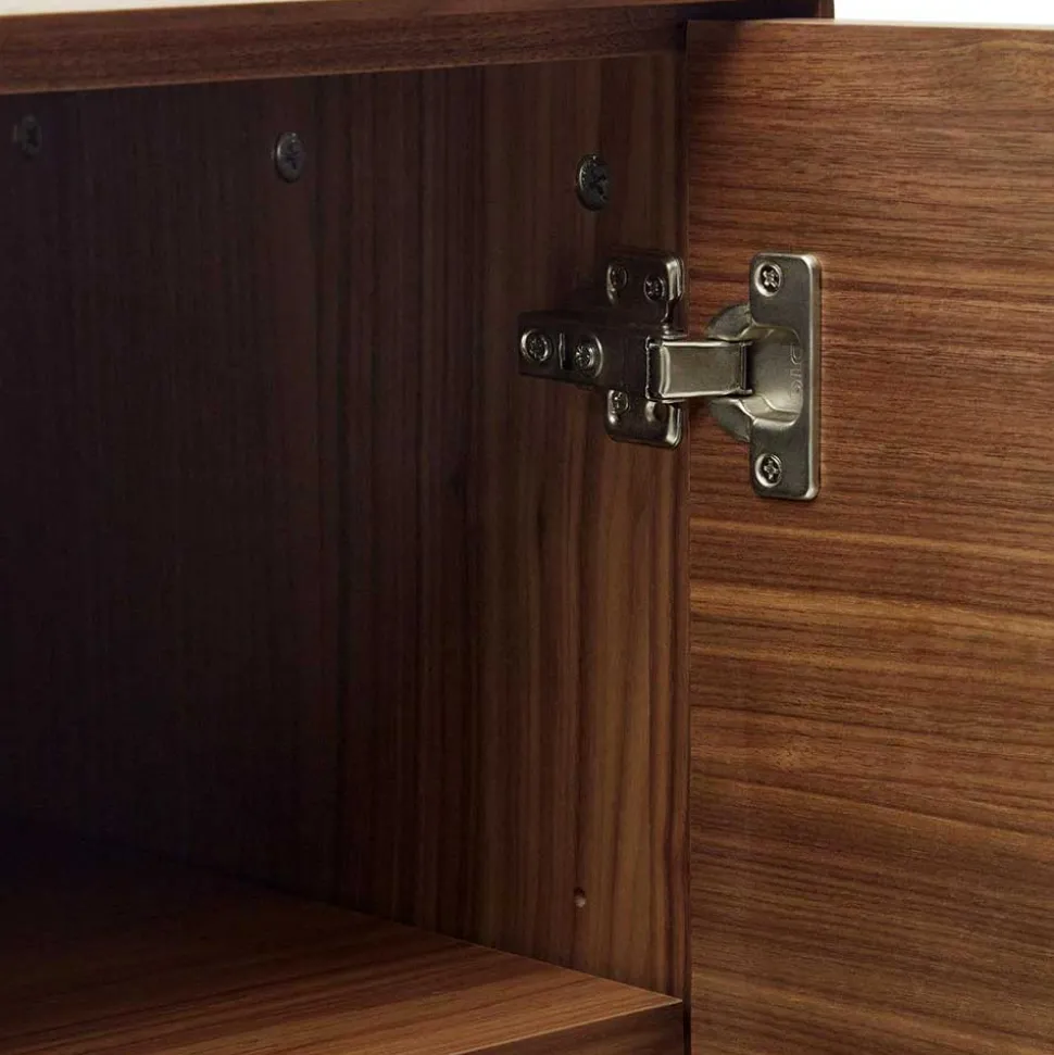 Luftiges Highboard in Nussbaumfarben - Milena