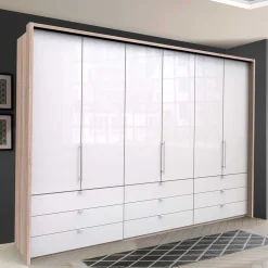 3m Kleiderschrank mit 9 Schubladen Selbsteinzug - Bosays