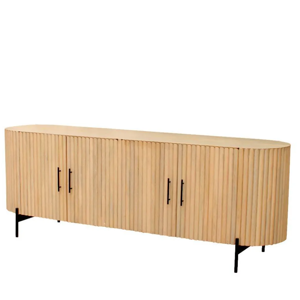 Mangoholz Sideboard in Lamellenoptik - Dorian