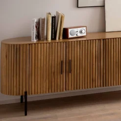Mangoholz Sideboard in Lamellenoptik - Dorian