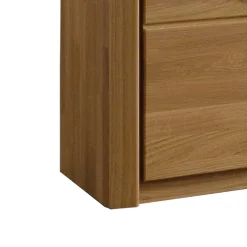Massiv Vitrine Croconia aus Wildeiche Bianco