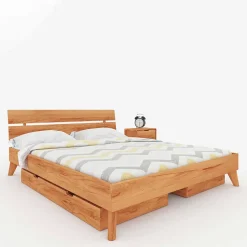 Massives Bettkasten Doppelbett in 190cm Länge - Junola