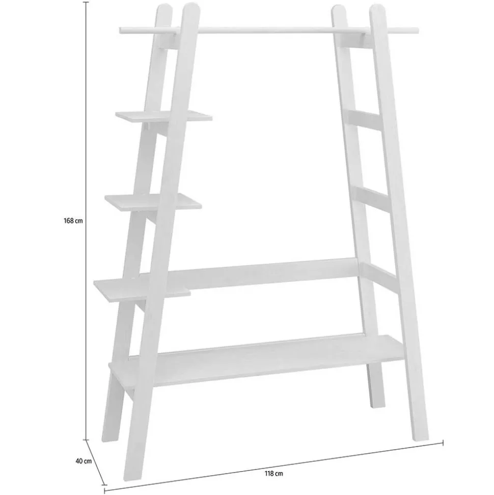 Massivholz Garderobe stehend mit Ablagen - Bienno