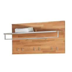 Massivholz Hängegarderobe Coestra aus Kernbuche (zweiteilig)
