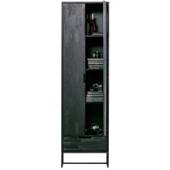 Massivholz Schrank in Schwarz - Almery