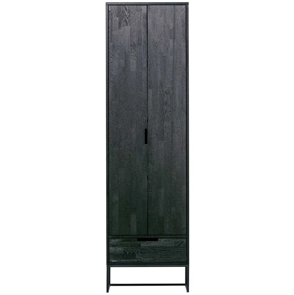 Massivholz Schrank in Schwarz - Almery