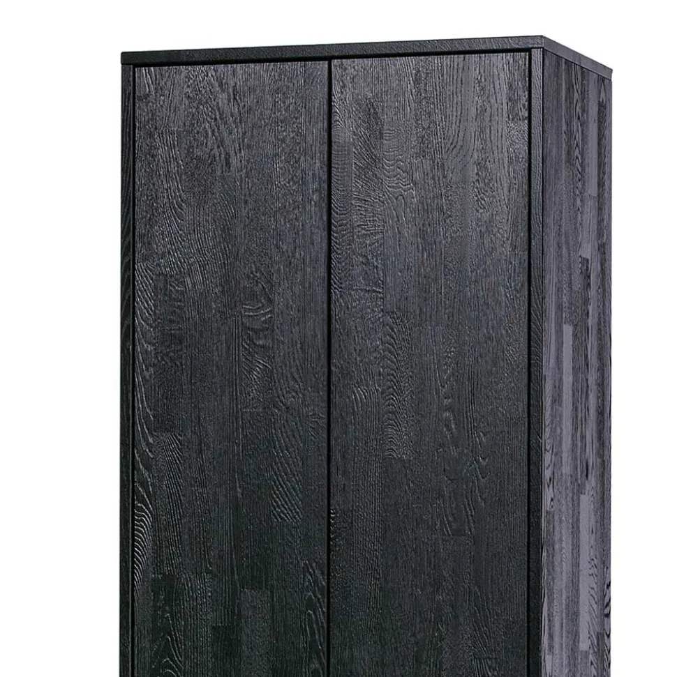 Massivholz Schrank in Schwarz - Almery