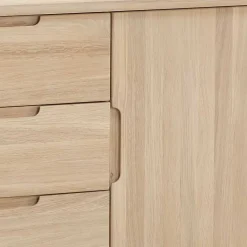 Massivholz Sideboard in Eiche Bianco - Vangus