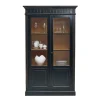 Massivholz Vitrine Zanyorita in Schwarz