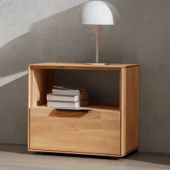 Massivholz-Nachtkommode 47 cm hoch - Kassanda