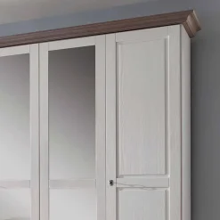 Massivholz-Schrank im Landhausstil Izarella mit drei Spiegeln
