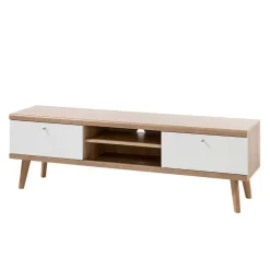 Möbel Wohnwand Kombi im Skandi Design - Cablos (vierteilig)
