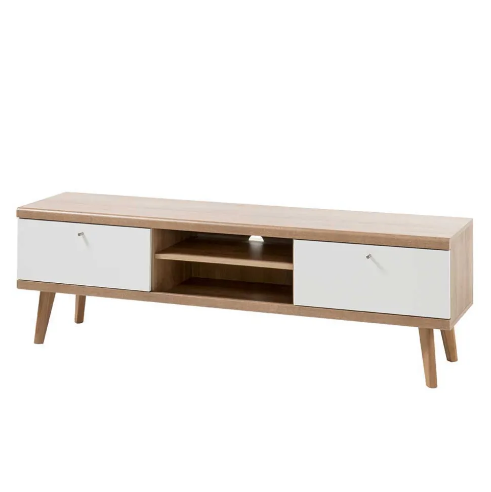 Möbel Wohnwand Kombi im Skandi Design - Cablos (vierteilig)