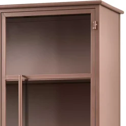 Metall Vitrine in Braun - Dora