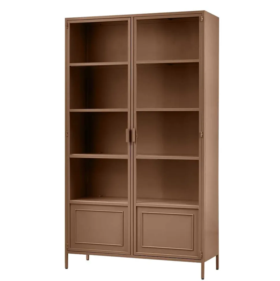 Metall Vitrinenschrank in Braun - Last