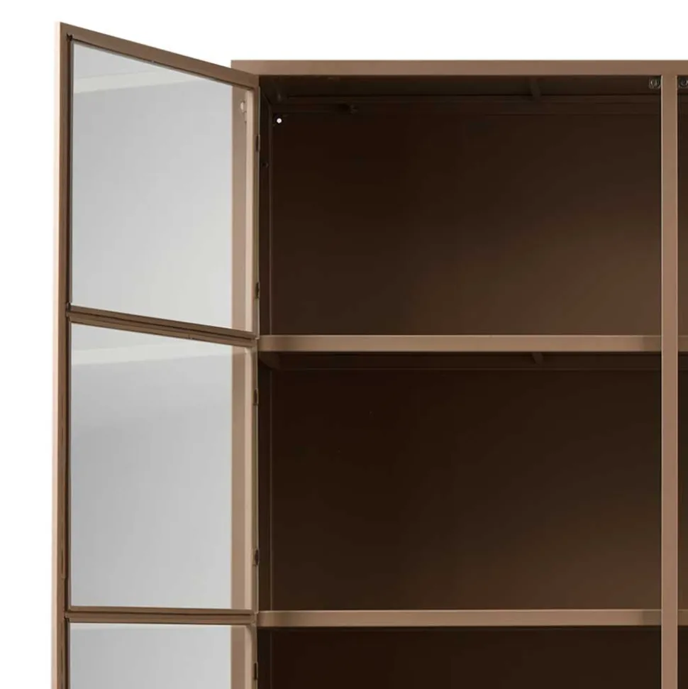 Metall Vitrinenschrank in Braun - Last