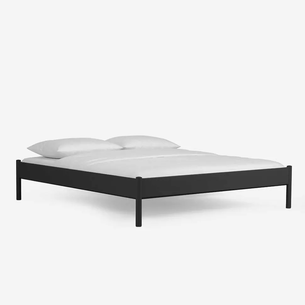 Metallbett ohne Kopfteil Italianas in Schwarz