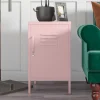 Metall-Kommode mit Tür in Rosa - Asbell