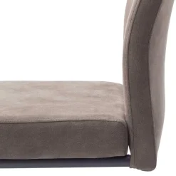Microfaser Freischwinger in Beige - Unicat (2er Set)