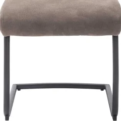 Microfaser Freischwinger in Beige - Unicat (2er Set)