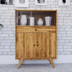 Mid Century Wildeiche Schrank geölt - Hardus I