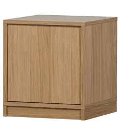 Minimalistische Wohnwand in Eiche - Ewana (sechsteilig)