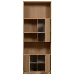 Minimalistische Wohnwand in Eiche - Ewana (sechsteilig)