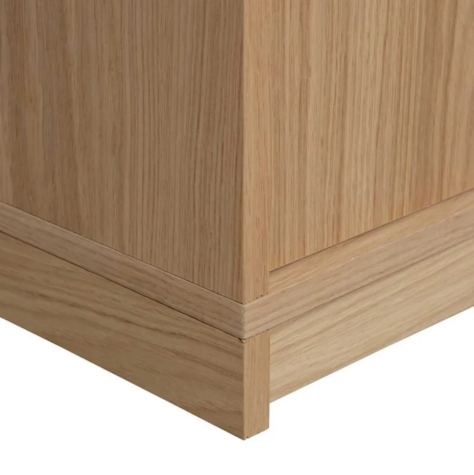 Minimalistische Wohnwand in Eiche - Ewana (sechsteilig)