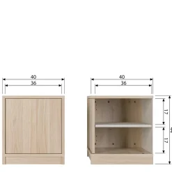 Minimalistische Wohnwand in Eiche - Ewana (sechsteilig)
