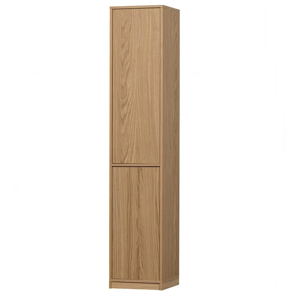 Minimalistische Wohnwand in Eiche - Ewana (sechsteilig)