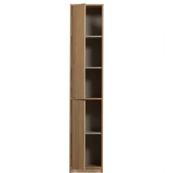 Minimalistische Wohnwand in Eiche - Ewana (sechsteilig)