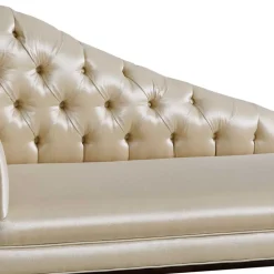 Modern Art Deco Recamiere in Creme und Schwarz - Ghaz